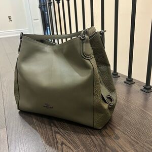 Coach Edie 31 Army Green Leather Bag